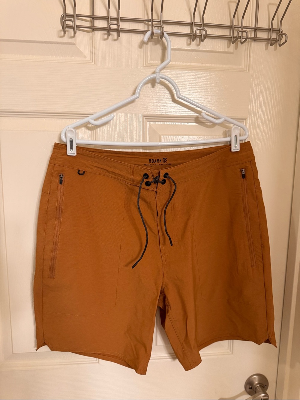 Roark Athletic Khaki Shorts in Brown / Burnt Orange